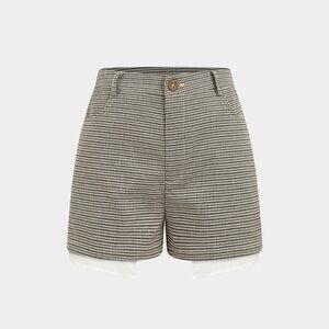 NEW Cider Black and White Houndstooth High Waist Shorts